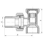 Вентиль кутовий 1/2-1/2 Чехія КР 902