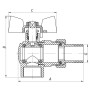Кран з американкою 3/4 (Чехія КР 228) кутовий