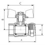 Кран кульовий на металопластик 20-3/4F WING Чехія КР 352