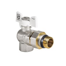 Кран з американкою 3/4 (Чехія КР 228 W-Gi) кутовий білий