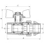 Кран з американкою 1/2 (Чехія КР 227-Gi)