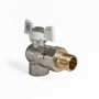 Кран з американкою 1/2 (Чехія КР 228 W) кутовий білий