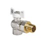 Кран з американкою 3/4 (Чехія КР 228 W) кутовий білий