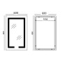 Дзеркало Mixxus HARD MR06-60x80-CASE з Led Touch, Anti-fog, димером, регулятором яскравості, годинником