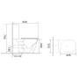 Унітаз-компакт Mixxus BEVEL-0407-T1 630×350×795 мм, система змиву TORNADO 1.0, білий
