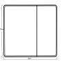 Дзеркальна шафка Mixxus Premium Olivary CM01-70x70x13 з LED Touch, димером, регулятором яскравості