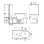 Унітаз-компакт Mixxus BEVEL-0405-R 605×370×800 мм, система змиву RIMLESS, білий