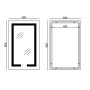 Дзеркало Mixxus HARD MR06-50x80-CASE з Led Touch, Anti-fog, димером, регулятором яскравості, годинником