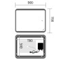 Дзеркало Mixxus Premium OLIVARY MR19-90x70-Reverse з Led Touch, Anti-fog, димером