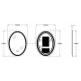Дзеркало Zerix Fusion MV01-60x80-REVERSE з LED Touch, Anti-fog, димером, регулятором яскравості