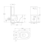 Чаша унітазу-компакту Mixxus ELLIPSE-0403-T3 640×360×835 мм система змиву TORNADO 3.0 без сидіння, білий