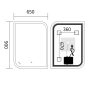 Дзеркало Mixxus Premium BEVEL MA02-90x65-Reverse з Led Touch, Anti-fog, димером