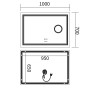 Дзеркало Mixxus Premium QUADRO MR20-100x70 з Led Touch, Anti-fog, димером, регулятором яскравості, лінзою