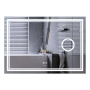 Дзеркало Mixxus Premium QUADRO MR20-120x80 з Led Touch, Anti-fog, димером, регулятором яскравості, лінзою