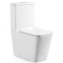 Чаша унітазу-компакту Mixxus QUADRO-0403-R 640×360×835 мм система змиву RIMLESS без сидіння, білий