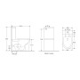 Чаша унітазу-компакту Mixxus Premium BEVEL-0401-T1 625×390×845 мм система змиву TORNADO 1.0 без сидіння, білий