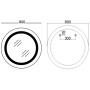 Дзеркало Mixxus PLAIN MC02-80 з Led Touch, Anti-fog, димером, регулятором яскравості, годинником