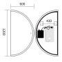 Дзеркало Mixxus Premium TOPPER MS03-60x120 з Led Touch, Anti-fog, димером