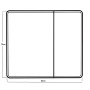 Дзеркальна шафка Mixxus Premium Olivary CM01-80x70x13 з LED Touch, димером, регулятором яскравості
