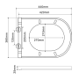 Унітаз-біде підвісний Mixxus Premium ELLIPSE-1301-R 500×365×350 мм система змиву RIMLESS, білий