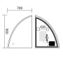 Дзеркало Mixxus Premium TOPPER MS02-75x100 з Led Touch, Anti-fog, димером