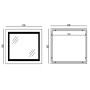 Дзеркало Mixxus WARM MR02-80x80 з Led Touch, Anti-fog, димером, регулятором яскравості, годинником
