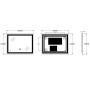 Дзеркало Zerix Sansa MR01-80x60-REVERSE з LED Touch, Anti-fog, димером, регулятором яскравості