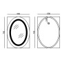 Дзеркало Mixxus PLAIN MV03-50x70 з Led Touch, Anti-fog, димером, регулятором яскравості