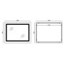 Дзеркало Mixxus LIGHT MR01-90x70 з Led Touch, Anti-fog, димером, регулятором яскравості, годинником