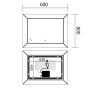 Дзеркало Mixxus Premium CUBIC MR14-80x60-Reverse з Led Touch, Anti-fog, димером, регулятором яскравості