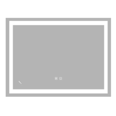 Дзеркало Zerix Kubix MR03-80x60-REVERSE з LED Touch, Anti-fog, димером, регулятором яскравості