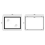 Дзеркало Mixxus WARM MR02-90x70-CASE з Led Touch, Anti-fog, димером, регулятором яскравості, годинником