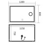 Дзеркало Mixxus Premium QUADRO MR20-120x80 з Led Touch, Anti-fog, димером, регулятором яскравості, лінзою