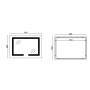 Дзеркало Mixxus HARD MR07-80x50 з Led Touch, Anti-fog, димером, регулятором яскравості