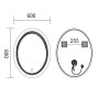Дзеркало Mixxus Premium WAVE MV04-60x80 з Led Touch, Anti-fog, димером