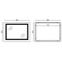 Дзеркало Mixxus STYLE MR13-80x60-Reverse з Led Touch, Anti-fog, димером, регулятором яскравості
