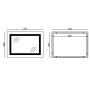 Дзеркало Mixxus STYLE MR03-70x50 з Led Touch, Anti-fog, димером, регулятором яскравості, годинником