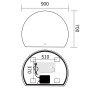 Дзеркало Mixxus Premium TOPPER MS01-90x70-Reverse з Led Touch, Anti-fog, димером