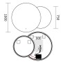 Дзеркало Mixxus Premium TOPPER MC01-100x75 з Led Touch, Anti-fog, димером