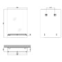 Дзеркало настінне Zerix SANSA MRZ05-50x70x10 прямокутне з полицею