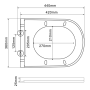 Унітаз підвісний Mixxus Premium ELLIPSE-0309-T1, графіт 530×360×350 мм система змиву TORNADO 1.0