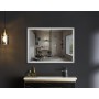 Дзеркало Mixxus FLAT MR04-100x80 з Led Touch, Anti-fog, димером, регулятором яскравості, годинником