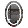 Дзеркало Mixxus PLAIN MV02-50x70 з Led Touch, Anti-fog, димером, регулятором яскравості, годинником