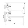 Змішувач для ванни Zerix DMX 605 хром