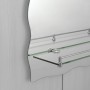 Дзеркало настінне Zerix MIRRA MRZ02-60x85x10 прямокутне з дугоподібним верxом, фігурними боками та полицею