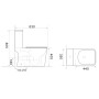 Чаша унітазу-компакту Mixxus WAVE-0404-R 630×350×805 мм система змиву RIMLESS без сидіння, білий
