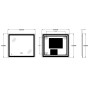 Дзеркало Zerix Mirra MR05-80x70-REVERSE з LED Touch, Anti-fog, димером, регулятором яскравості