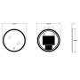 Дзеркало Zerix Solo MC01-80 з LED Touch, Anti-fog, димером, регулятором яскравості