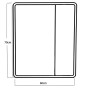 Дзеркальна шафка Mixxus Premium Olivary CM01-60x70x13 з LED Touch, димером, регулятором яскравості