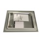 Дзеркало Zerix Kubix MR04-80x60-REVERSE з LED Touch, Anti-fog, димером, регулятором яскравості